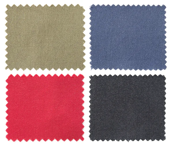 Set of fabric swatch samples texture — Stock Photo, Image