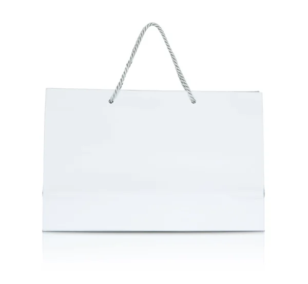 Bolsa de compras de papel blanco — Foto de Stock