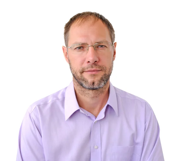 Kendine güvenen erkekler beyaz zemin üzerine izole