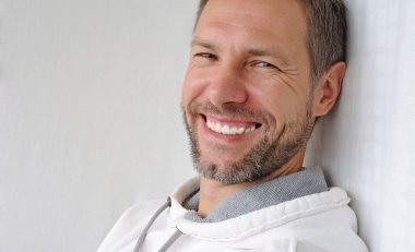 Portrait of smiling man clipart