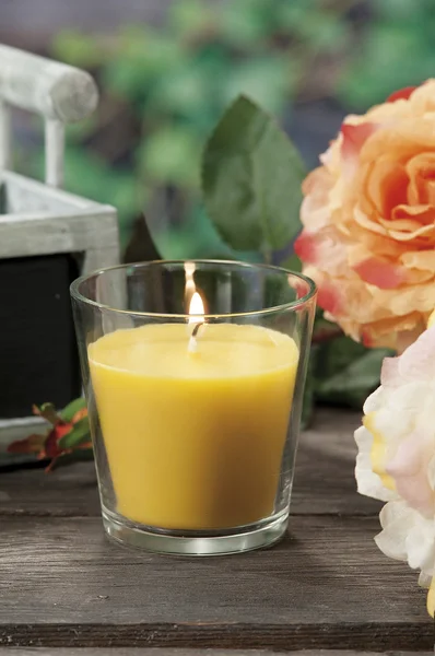 Zitronengras-Kerzen für Mückenstiche — Stockfoto