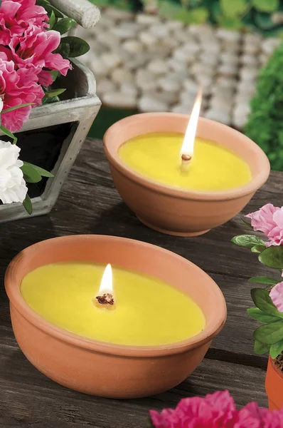 Citroengras kaarsen voor mosquito's lul — Stockfoto