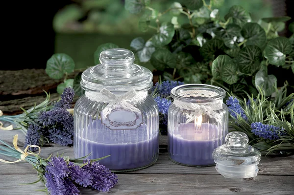 Still life of home lighting candles or catalyst lamp — Stock Photo, Image