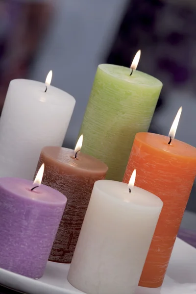 Still life of home lighting candles or catalyst lamp — Stock Photo, Image