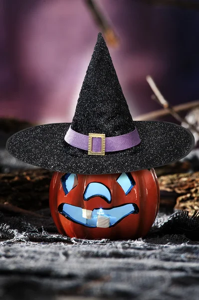 Halloween scene on dark background — Stock Photo, Image