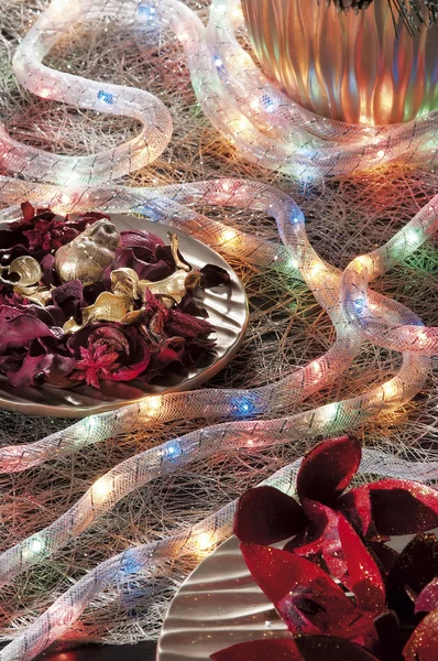 クリスマスつまらない多重ライトの背景 — ストック写真