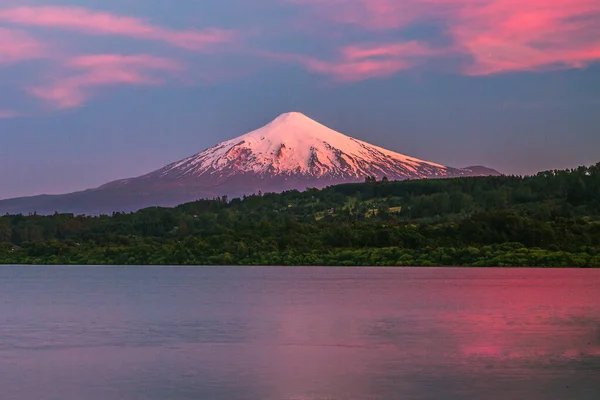 Volcano Osorno Viewpoints Blue Water Cabulco Villarica Chile Volcan Thaw — Stockfoto