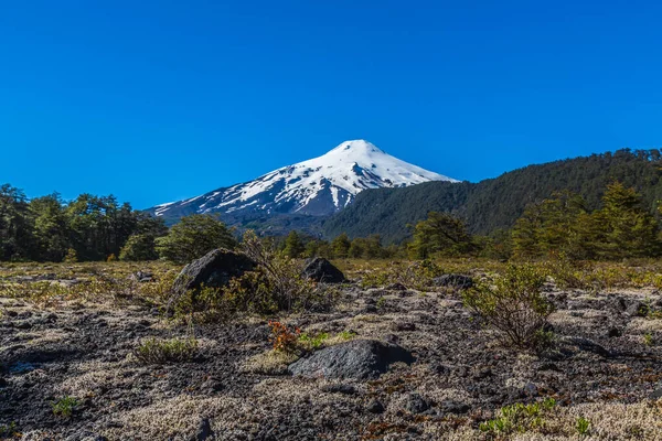 Volcano Osorno Viewpoints Blue Water Cabulco Villarica Chile Volcan Thaw — Stockfoto