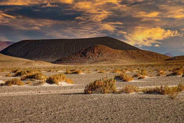 Paar Wandelingen Piedras Rojas Rode Rotsen Deserto Atacama Atacama Woestijn — Stockfoto