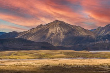Soaring above Hverfjall volcano, Myvatn, Iceland