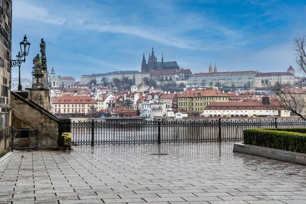 Statue Famous Charles Bridge Prague Czech Republic — Stok fotoğraf