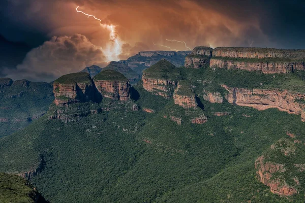 Morning Sunlights Baths Blyde River Canyon Mpumulanga South Africa — Stock Photo, Image