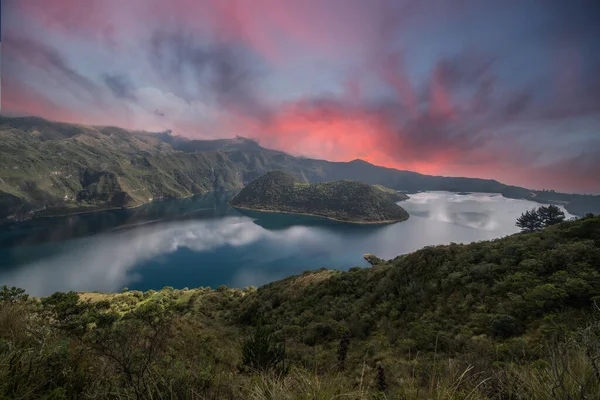 Gün Batımında Ekvador Güzel Manzarası Güney Amerika — Stok fotoğraf