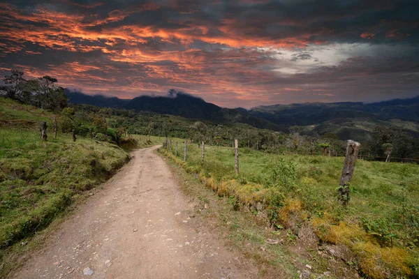 Krásná Krajina Ekvádoru Při Západu Slunce Jižní Amerika — Stock fotografie