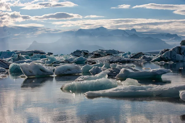 Landschaft Blick Auf Landmannalaugar Bunte Berge Und Gletscher Island — Stockfoto