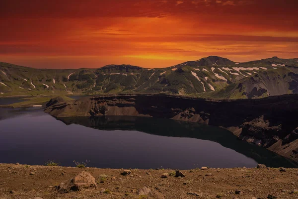 Vista Panorâmica Cidade Petropavlovsk Kamchatsky Vulcões Vulcão Koryaksky Vulcão Avacha — Fotografia de Stock