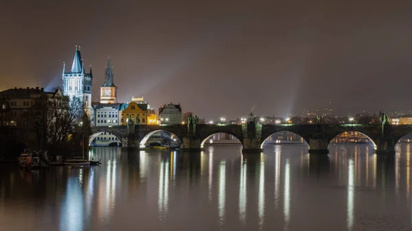 Estátua Famosa Ponte Charles Praga República Tcheca — Fotografia de Stock