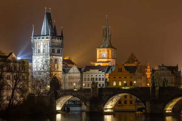 Statue Famous Charles Bridge Prague Czech Republic — 스톡 사진