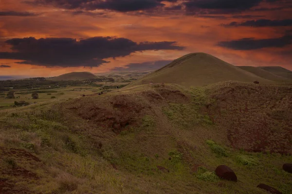 Rapa Nui Landscape Volcano Easter Island Chile — Stock Photo, Image