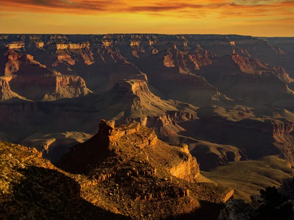 National Parks Usa Southwest Grand Canyon Labyrinth Rock Cliffs Terraces — Fotografia de Stock