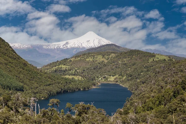 Volcano Osorno Viewpoints Blue Water Cabulco Villarica Chile Volcan Thaw — Fotografia de Stock