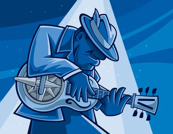 Bluesmusiker — Stockvektor