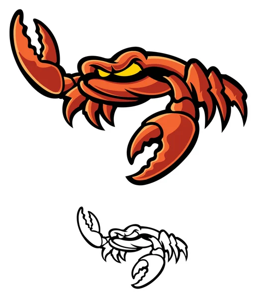 Krab mascotte — Stockvector