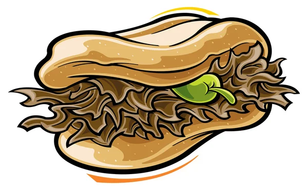 Sandwich de carne italiana — Archivo Imágenes Vectoriales