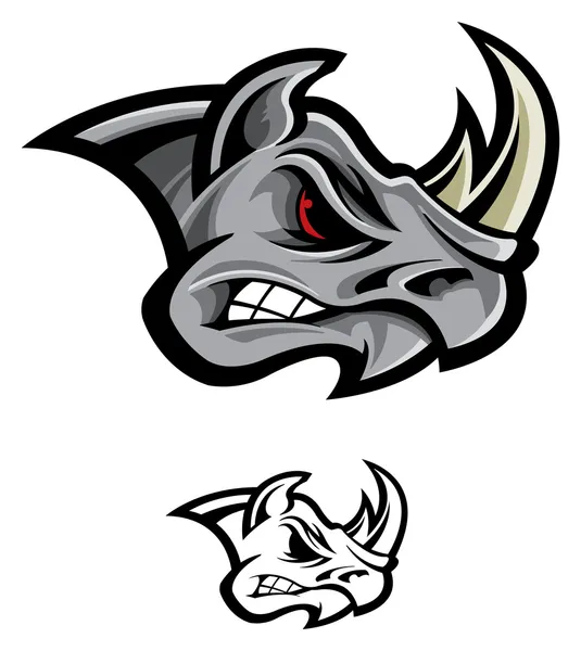 Rhino mascotte — Stockvector