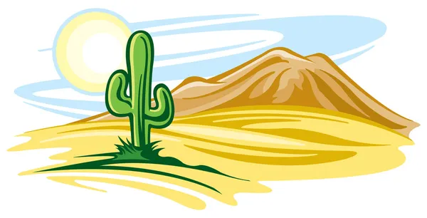 Desert landscape — Stock Illustration Desert landscape Stock Illustration