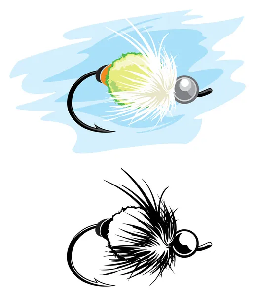 Fly fishing lure — Stock Vector