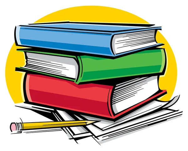 Školní knihy — Stockový vektor