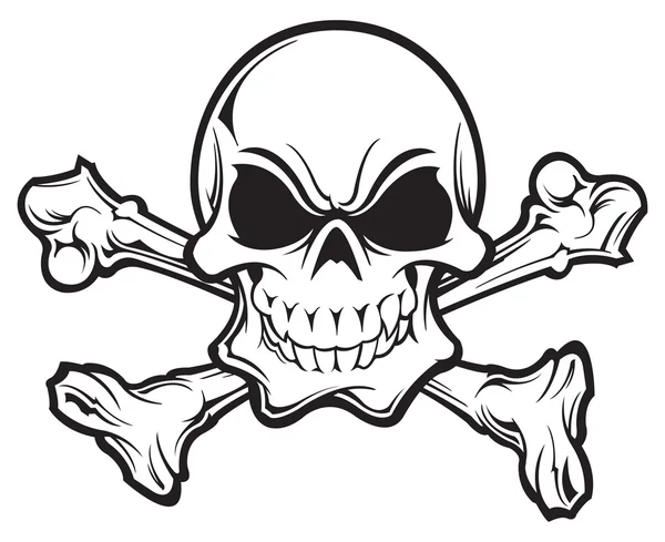 Skull and crossbones — Stock Vector