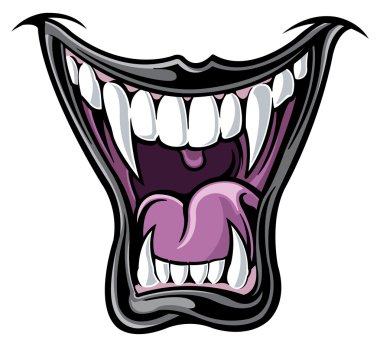 Download Scary Mouth Free Vector Eps Cdr Ai Svg Vector Illustration Graphic Art