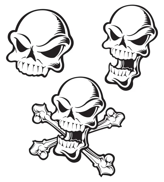 Skulls — Stock Vector