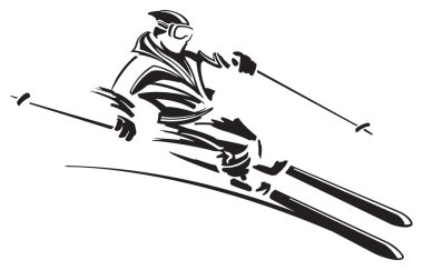 Snow skiing clipart