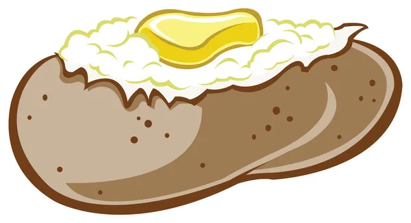 Baked potato — Stock Vector