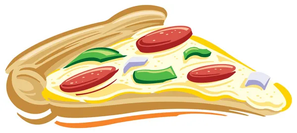 Pizzaszelet — Stock Vector