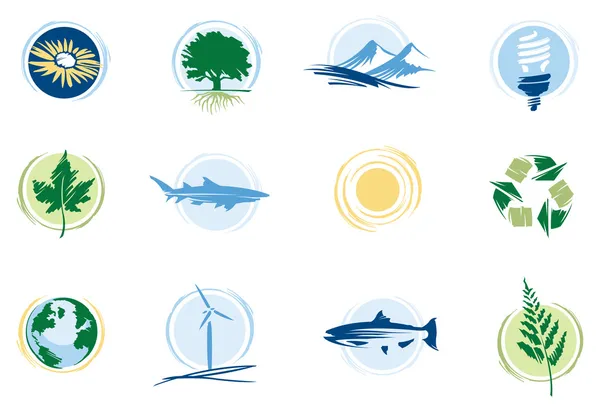 Conservation icons — Stock Vector