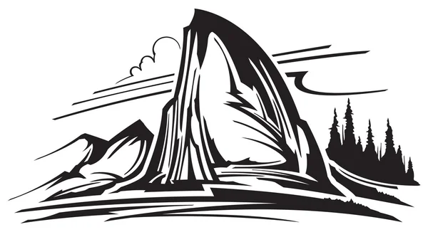 Гірський ландшафт — стоковий вектор