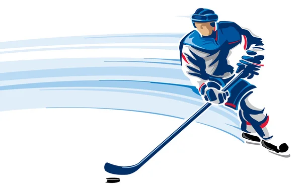 Hockeyspeler — Stockvector