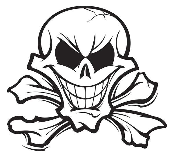 Caricature crâne — Image vectorielle