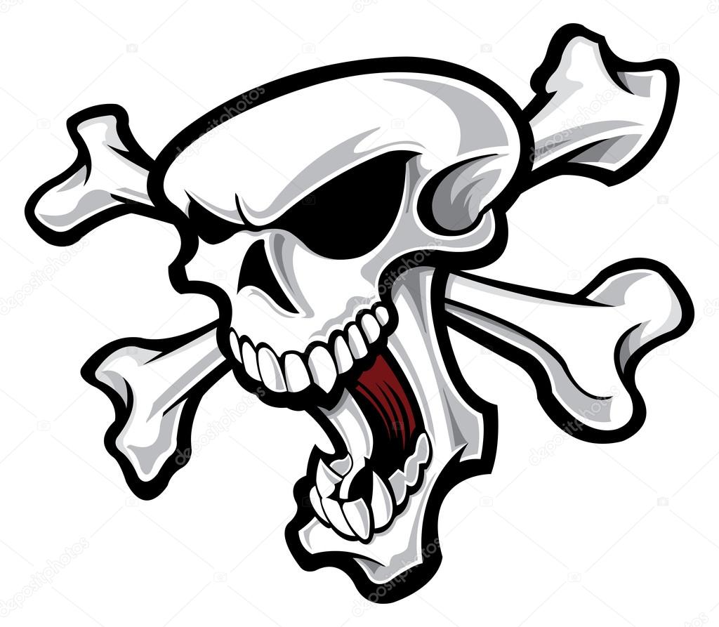 Skull cartoon — Stock Vector © SlipFloat #21666925