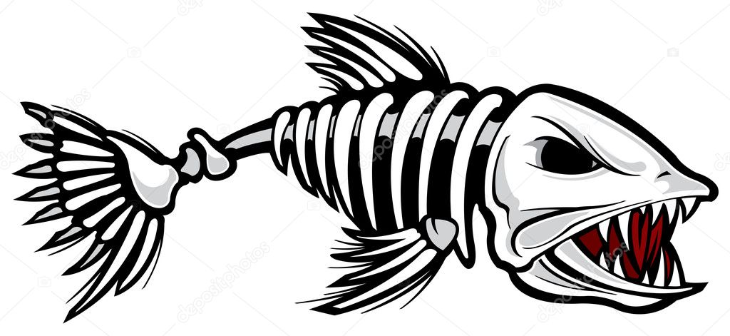 Download Fish Skeleton — Stock Vector © SlipFloat #21667061