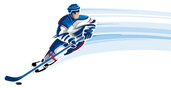 Jugador de hockey — Vector de stock