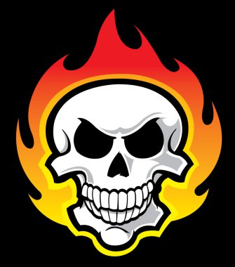 alevler ile kafatası