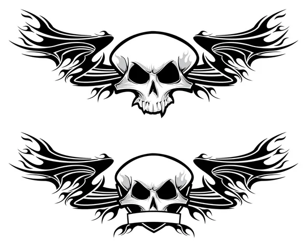 Skull emblem — Stock Vector