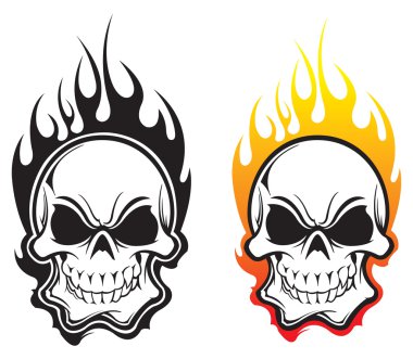 alevler ile kafatası