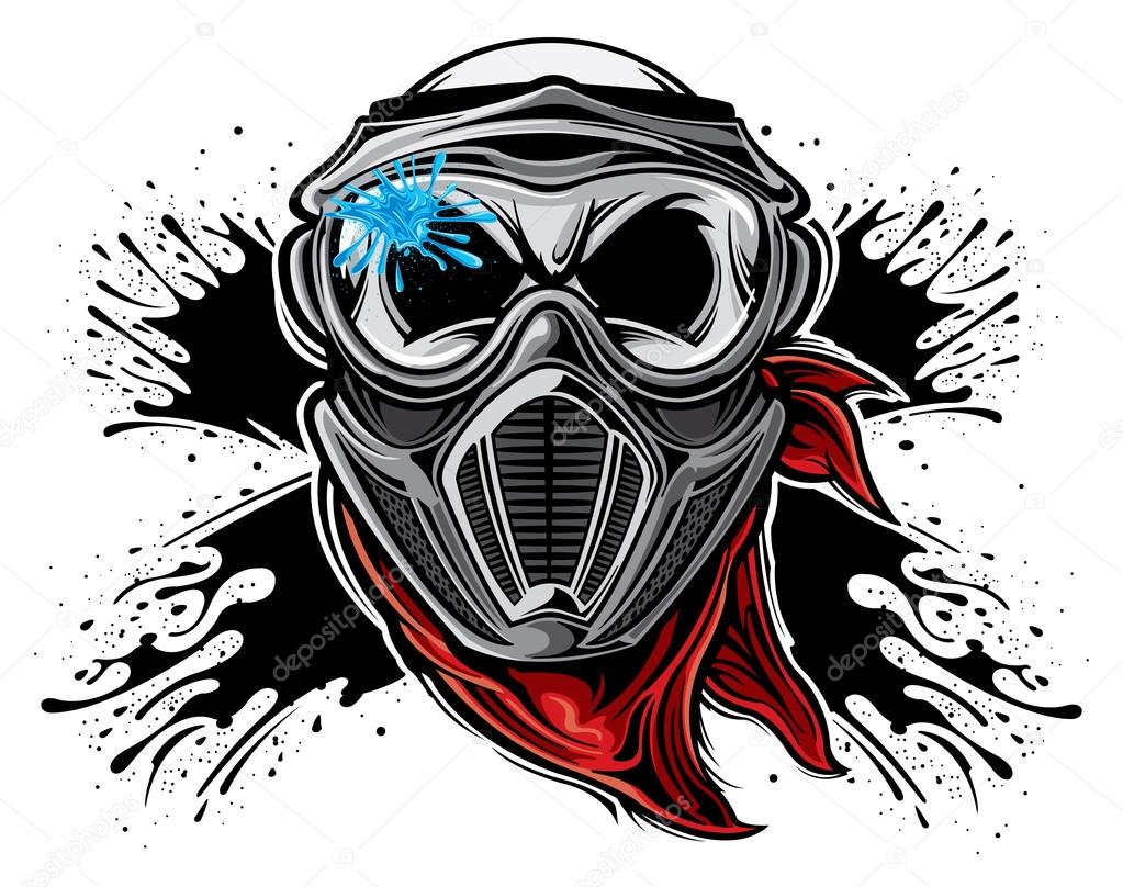 Paintball Mask Cartoon