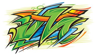 graffiti art vektör çizim